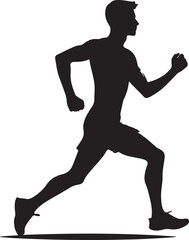 silhouette of a person running