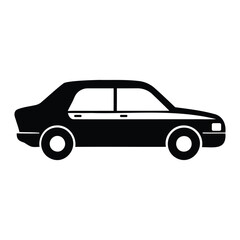 Car Silhouette Vector Illustration - Isolated on White Background