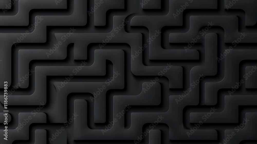 Poster mesmerizing digital maze formed from interconnected paths showcasing intricate patterns and depth in