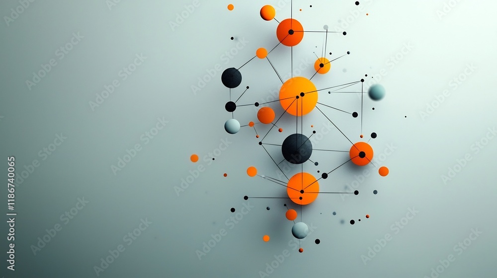 Poster minimalist hand drawn icons of worldwide digital line work simplistic geometric forms interconnected