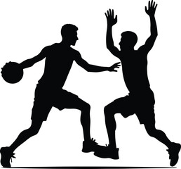 silhouette of basketball player  © SATHI