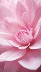 Fototapeta premium Soft Pink Gerbera Daisy Macro Photography, Delicate Petals, Floral Background, Pastel Colors