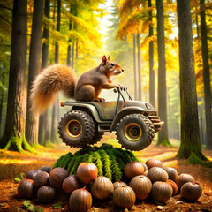 a-squirrel-driving-a-monster-truck-through-a-fores