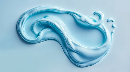 Light Blue Moisturizing Cream or Gel Smear Texture Background: Skincare, Beauty Product, and Cosmetic Advertising Concept.	