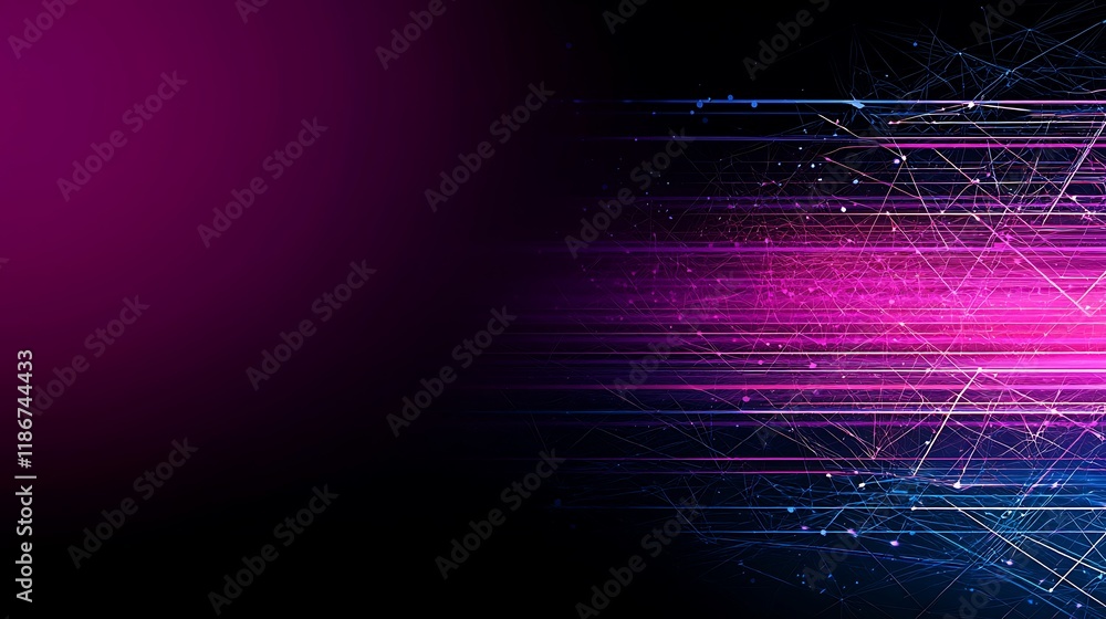 Poster sleek abstract representation of digital waves with vibrant colors and lines for dynamic backgrounds