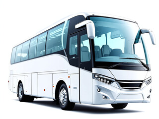 A double-decker bus in silver is shown with dark-tinted windows. This photo is part of an asset library on a website.