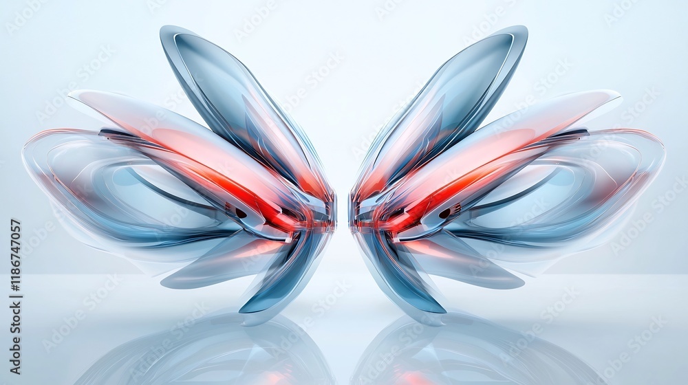 Poster dazzling rhythmic iridescent structures in a captivating kaleidoscopic layout with dynamic swirling 