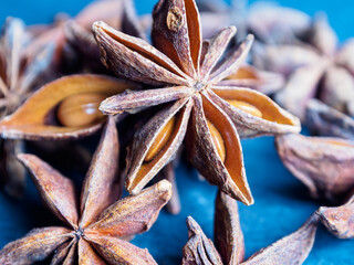 A close-up of anise seeds, highlighting their texture and nuances, is ideal for illustration of spices and cooking