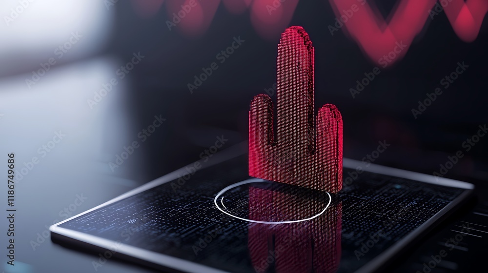 Aufkleber vibrant and flowing data visualization representation with abstract shapes and digital elements for 