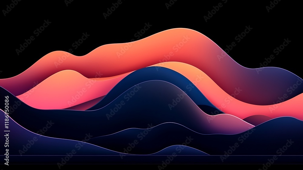 Poster vibrant tapestry of swirling colors in artistic shape displaying fluid motion and dynamic flow again