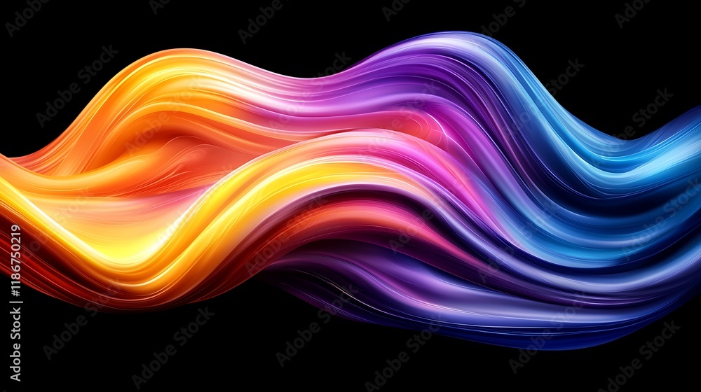 Poster a dynamic and vibrant tapestry of swirling colors in organic shapes with striking visual flow and fl