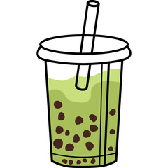 Boba Drink Illustration