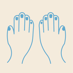 Minimalist Illustration of Hands