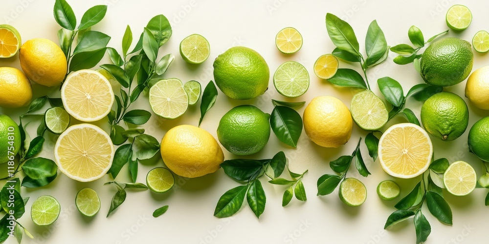 Poster a soft backdrop features the bright, zesty appearance of fresh lemons alongside the lively allure of