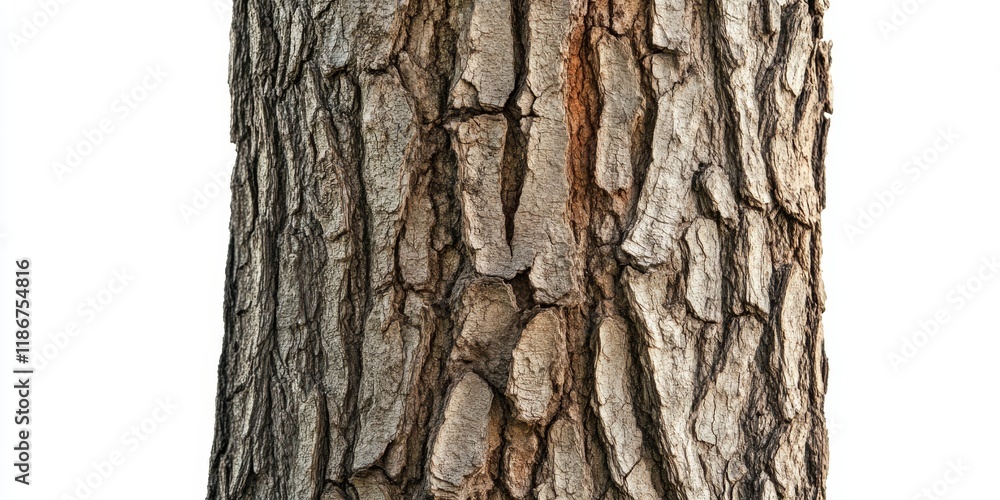 Poster isolated tree trunk on a white background, featuring a clean clipping path for versatile use. the tr