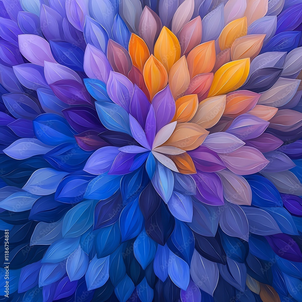 Aufkleber captivating chromatic kaleidoscope an effervescent digital painting showcasing a mesmerizing array o