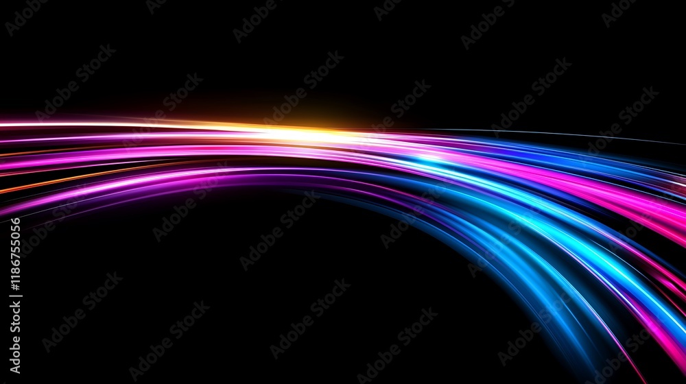 Aufkleber bright and colorful abstract representation of digital data flow in vibrant bright colors against a 