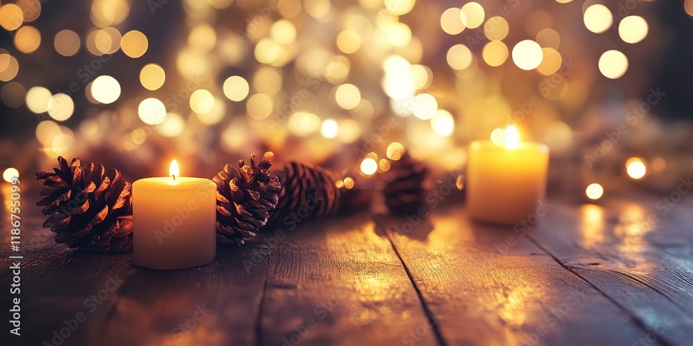 Poster a cozy bokeh lights background perfect for both photography and graphic design projects to enhance v