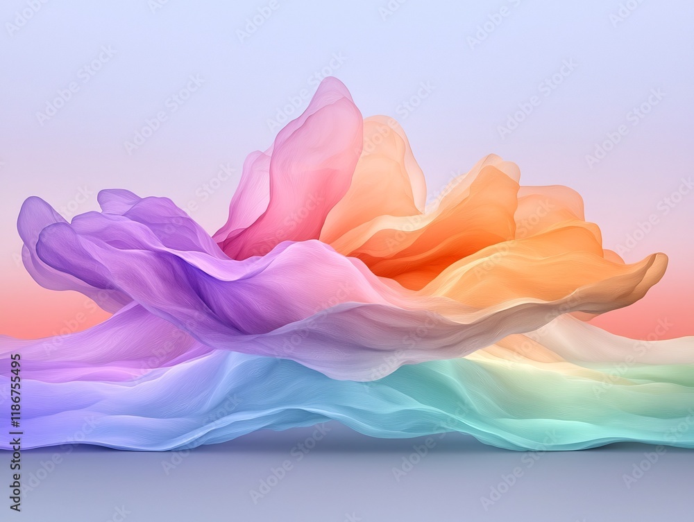 Poster captivating luminescent color gradients flowing in a mesmerizing prismatic composition vivid and imp