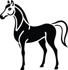 horse vector silhouette art design.eps