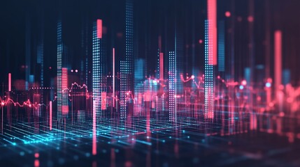 Warehouse Automation Revolution: Transparent Economic Data Visualized. Abstract 32K Marketing Background Illustrating Cost Reduction, Accuracy, Safety, and Scalability in E-commerce Logistics. High-Te