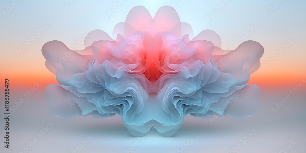 Poster mesmerizing flowing organic shapes and dynamic kaleidoscopic patterns in a hypnotic luminous and cin