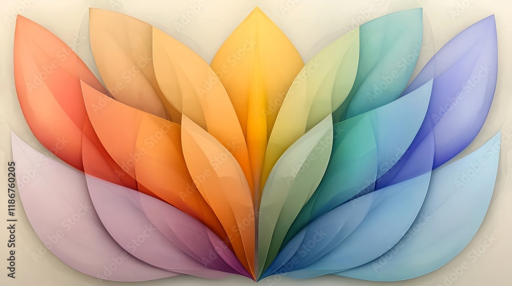 Poster mesmerizing abstract pattern featuring fluid iridescent curves in a captivating kaleidoscopic arrang