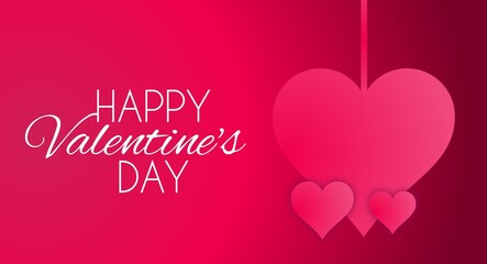 Happy Valentine's Day web banner design illustration 