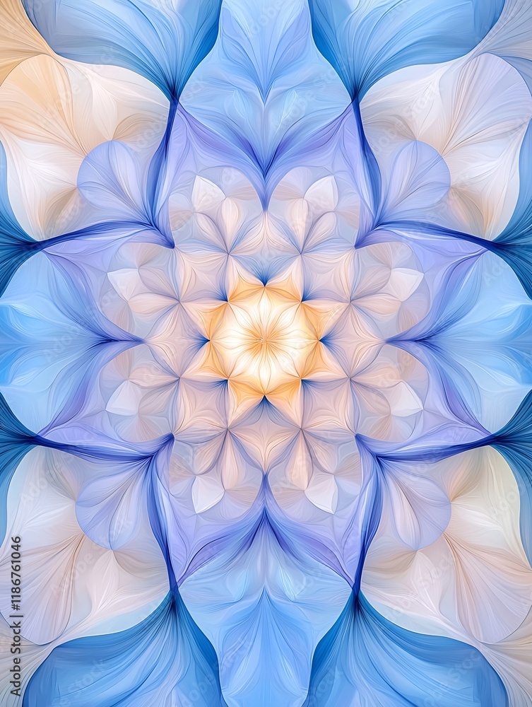 Aufkleber stunning abstract pattern featuring a dynamic kaleidoscopic arrangement of iridescent fluid curves a