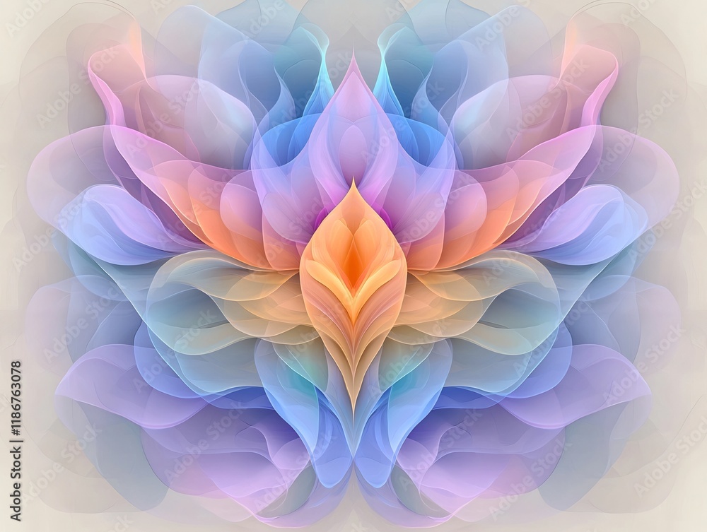 Poster captivating abstract pattern featuring mesmerizing prismatic gradients hypnotic chromatic fractals a