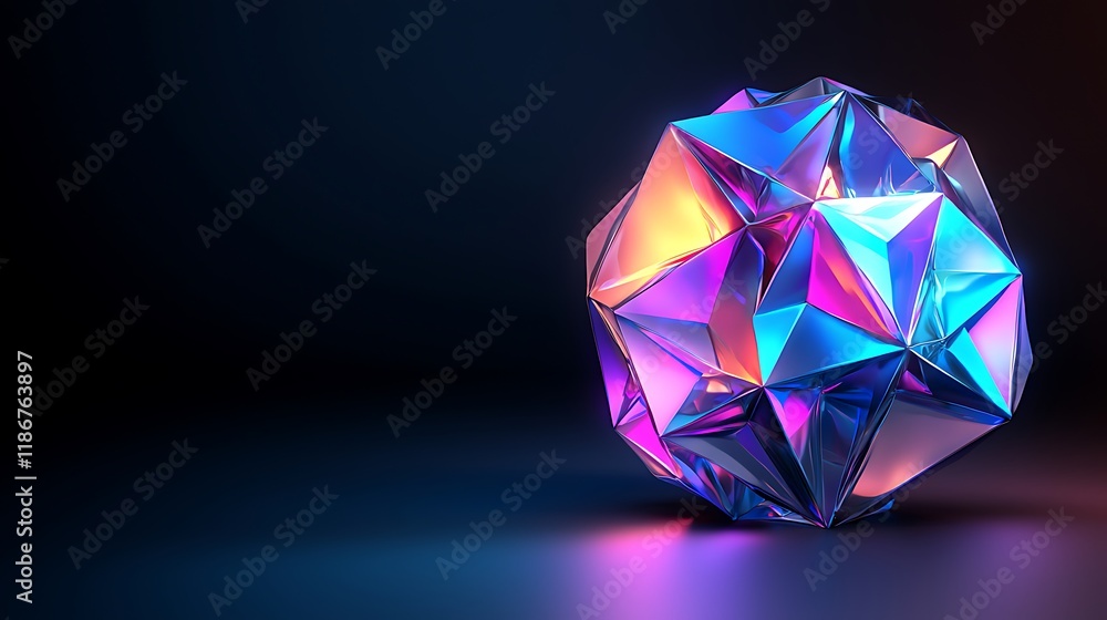 Poster aerial view of a complex geometric structure highlighting vibrant colors and intricate patterns capt