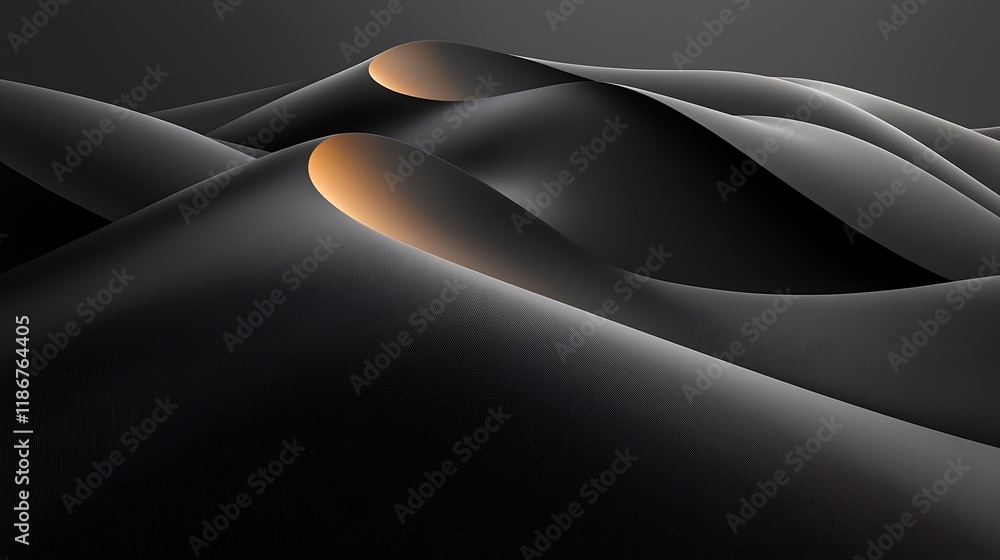 Poster artistic interpretation of sound waves: a minimalist and modern visual representation of flowing for