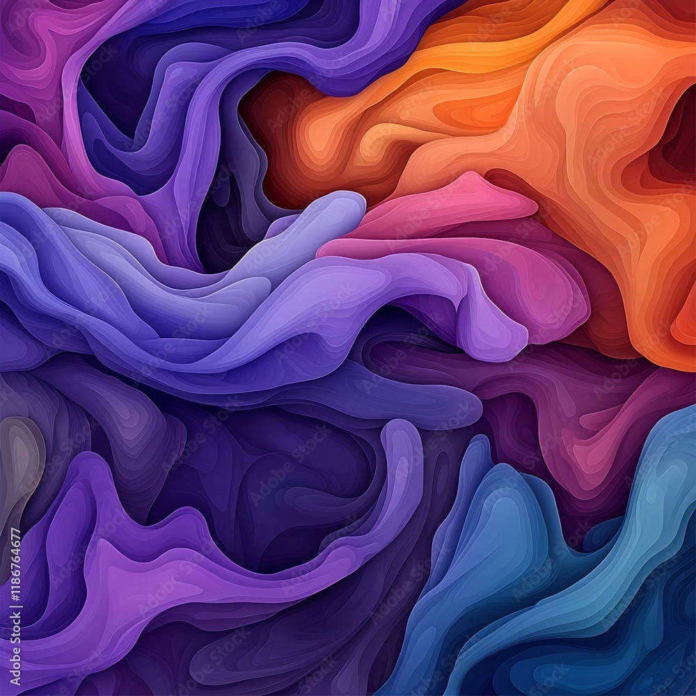 Poster mesmerizing chromatic swirls hypnotic abstract pattern in vibrant psychedelic display undulating geo