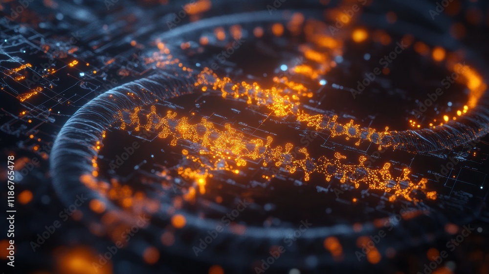 Leinwandbilder detailed 3d visualization showcasing the complex structure of a virus featuring capsid, spikes, and 