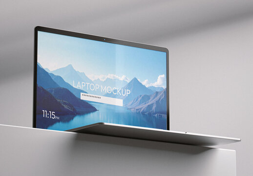 Modern Thin Laptop Mockup