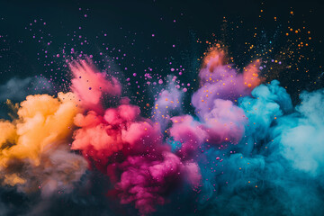 Vibrant Explosion of Colorful Creativity and Innovative Ideas in a Dynamic Burst of Inspiration and Energy