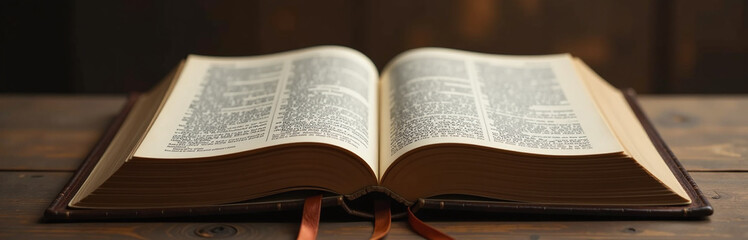 An Ancient Book Is Revered As The Holy Bible And Its Image Blurs Into A Banner. 00002