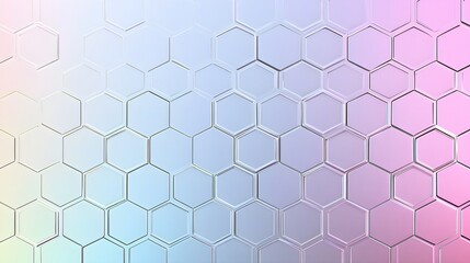 Fototapeta premium Photorealistic Hexagon Pattern with Teal to Light Purple Gradient