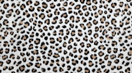 White Leopard Print Pattern for Fur Texture Backgrounds