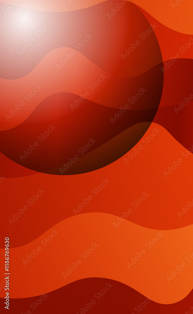 Poster abstract geometric background with gradient circles. modern design template.