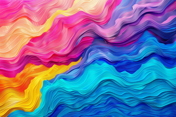 Fototapeta premium Abstract Motion of Vibrant Colorful Waves in a Dynamic Fluid Art Composition with Bold Hues and Energetic Patterns