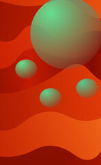 Colorful bubbles on colorful background. Abstract colorful waves, vibrant colors, art design, perfect for wallpaper