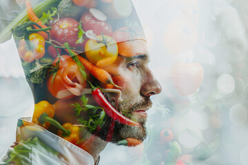 Close portrait of professional worker generative AI image