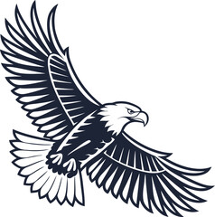 wings eagle silhouette vector illustration