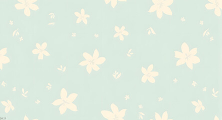 Pastel Floral Pattern Seamless Background