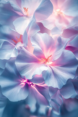Delicate pastel petals, soft light. Dreamy floral beauty.