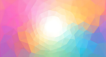 Pastel Rainbow Low Poly Geometric Background
