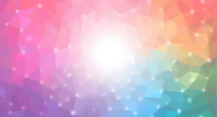 Obraz premium Pastel Rainbow Geometric Low Poly Background