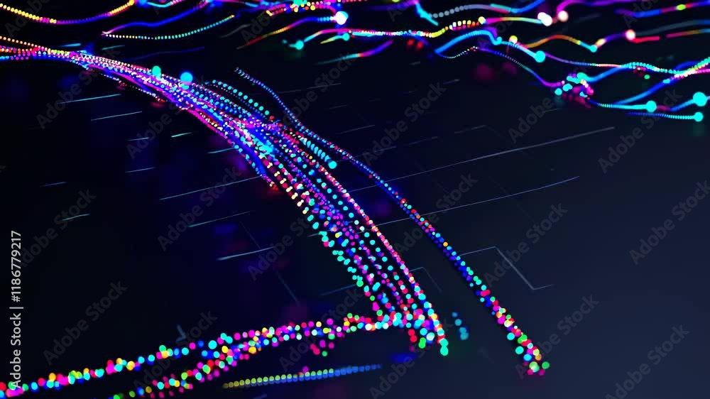 Fototapete colorful light trails create stunning patterns in a vibrant display of abstract art