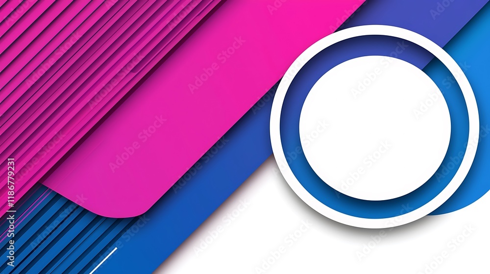 Poster visually striking infographic design elements with bold colors and geometric shapes for dynamic visu